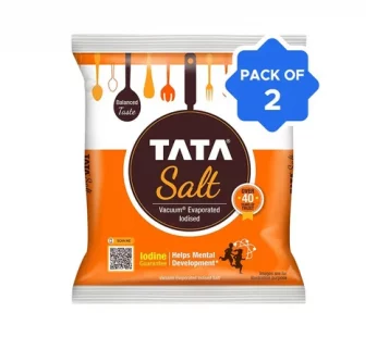 Tata Salt (Vacuum Evaporated Iodised Salt) – Pack of 2